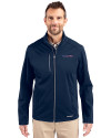 San Francisco 49ers Americana Cutter & Buck Evoke Recycled Honeycomb Fleece Mens Full Zip Jacket Navy Blue Front Thumbnail Image