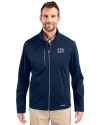 Cincinnati Bengals Americana Cutter & Buck Evoke Recycled Honeycomb Fleece Mens Full Zip Jacket Navy Blue Front Thumbnail Image