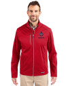 New Orleans Saints Americana Cutter & Buck Evoke Softshell Recycled Full Zip Mens Jacket Cardinal Red Front Thumbnail Image