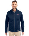 Tampa Bay Buccaneers Americana Cutter & Buck Evoke Recycled Honeycomb Fleece Mens Full Zip Jacket Navy Blue Front Thumbnail Image