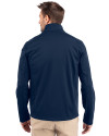 Buffalo Bills Cutter & Buck Evoke Softshell Recycled Full Zip Mens Jacket Navy Blue Back Thumbnail Image