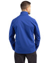 Buffalo Bills Cutter & Buck Evoke Softshell Recycled Full Zip Mens Jacket Tour Blue Back Thumbnail Image