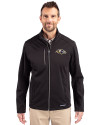 Baltimore Ravens Cutter & Buck Evoke Softshell Recycled Full Zip Mens Jacket Black Front Thumbnail Image