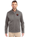 View image 4: Washington Commanders NFL Helmet Cutter & Buck Evoke Recycled Honeycomb Fleece Mens Full Zip Jacket Elemental Grey Front