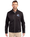 Buffalo Bills NFL Helmet Cutter & Buck Evoke Softshell Recycled Full Zip Mens Jacket Black Front Thumbnail Image