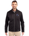View image 1: Minnesota Vikings NFL Helmet Cutter & Buck Evoke Recycled Honeycomb Fleece Mens Full Zip Jacket Black Front