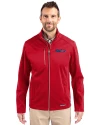 Pittsburgh Steelers Americana Cutter & Buck Evoke Recycled Honeycomb Fleece Mens Full Zip Jacket Cardinal Red Front Thumbnail Image