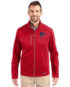 Atlanta Falcons Americana Cutter & Buck Evoke Softshell Recycled Full Zip Mens Jacket Cardinal Red Front Thumbnail Image