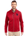Minnesota Vikings Americana Cutter & Buck Evoke Softshell Recycled Full Zip Mens Jacket Cardinal Red Front Thumbnail Image