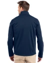 Seattle Mariners Stars & Stripes Cutter & Buck Evoke Softshell Recycled Full Zip Mens Jacket Navy Blue Back Thumbnail Image