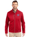 Washington Nationals Cutter & Buck Evoke Softshell Recycled Full Zip Mens Jacket Cardinal Red Front Thumbnail Image