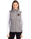 Oregon State Beavers College Vault Cutter & Buck Mainsail Sweater Knit Womens Asymmetrical Vest Polished Heather Front Thumbnail Image