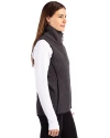 Old Dominion Monarchs College Vault Cutter & Buck Mainsail Sweater Knit Womens Asymmetrical Vest Charcoal Heather Side Thumbnail Image