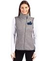 Old Dominion Monarchs College Vault Cutter & Buck Mainsail Sweater Knit Womens Asymmetrical Vest Polished Heather Front Thumbnail Image