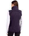 LSU Tigers College Vault Cutter & Buck Mainsail Sweater Knit Womens Asymmetrical Vest College Purple Heather Back Thumbnail Image
