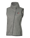 Florida State Seminoles College Vault Cutter & Buck Mainsail Sweater Knit Womens Asymmetrical Vest Polished Heather Mannequin Thumbnail Image
