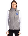Air Force Falcons College Vault Cutter & Buck Mainsail Sweater Knit Womens Asymmetrical Vest Polished Heather Front Thumbnail Image