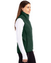 Baylor Sailor Bear College Vault Cutter & Buck Mainsail Sweater Knit Womens Asymmetrical Vest Hunter Heather Side Thumbnail Image