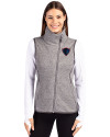 DePaul Blue Demons Cutter & Buck Mainsail Sweater Knit Womens Asymmetrical Vest Polished Heather Front Thumbnail Image