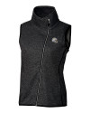 Los Angeles Chargers NFL Helmet Cutter & Buck Mainsail Sweater Knit Womens Asymmetrical Vest Charcoal Heather Mannequin Thumbnail Image