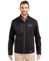 View image 1: Florida Gators Cutter & Buck Evoke Recycled Honeycomb Fleece Mens Full Zip Jacket Black Front
