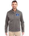 Air Force Falcons College Vault Cutter & Buck Evoke Softshell Recycled Full Zip Mens Jacket Elemental Grey Front Thumbnail Image