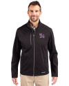 Clemson Tigers College Vault Cutter & Buck Evoke Softshell Recycled Full Zip Mens Jacket Black Front Thumbnail Image