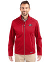 Arkansas Razorbacks Cutter & Buck Evoke Softshell Recycled Full Zip Mens Jacket Cardinal Red Front Thumbnail Image
