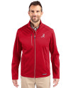 Alabama Crimson Tide Cutter & Buck Evoke Softshell Recycled Full Zip Mens Jacket Cardinal Red Front Thumbnail Image