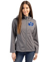 Air Force Falcons College Vault Cutter & Buck Evoke Softshell Recycled Full Zip Womens Jacket Elemental Grey Front Thumbnail Image