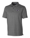 View image 3: UTSA Roadrunners Cutter & Buck Forge Heathered Stretch Mens Polo Charcoal Heather Mannequin