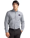 UTSA Roadrunners Cutter & Buck Easy Care Stretch Gingham Mens Long Sleeve Dress Shirt Charcoal Front Thumbnail Image