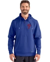 Philadelphia Phillies Cutter & Buck Roam Epic Versatility Half Zip Recycled Mens Hooded Pullover Tour Blue Front Thumbnail Image