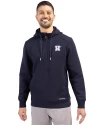 Houston Astros Stars & Stripes Cutter & Buck Roam Epic Versatility Half Zip Recycled Mens Hooded Pullover Navy Blue Front Thumbnail Image