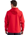 Detroit Tigers Stars & Stripes Cutter & Buck Roam Epic Versatility Half Zip Recycled Mens Hooded Pullover Red Back Thumbnail Image