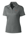 Miami University RedHawks - Cutter & Buck Genre Textured Solid Womens Polo Elemental Grey Mannequin Thumbnail Image