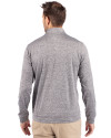 Saint Louis Billikens Cutter & Buck Stealth Heathered Quarter Zip Mens Pullover Elemental Grey Back Thumbnail Image
