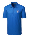 Saint Louis Billikens Cutter & Buck Pike Mini Pennant Print Stretch Mens Polo Chelan Blue Mannequin Thumbnail Image