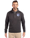 Saint Louis Billikens Cutter & Buck Mainsail Sweater-Knit Mens Big and Tall Half Zip Pullover Jacket Charcoal Heather Front Thumbnail Image