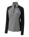 Saint Louis Billikens Cutter & Buck Forge Tonal Stripe Stretch Half Zip Womens Top Black Mannequin Thumbnail Image