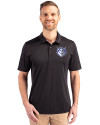 View image 1: Saint Louis Billikens Cutter & Buck Prospect Epic Confidence Recycled Textured Stretch Mens Big & Tall Polo Black Front