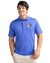 Saint Louis Billikens Cutter & Buck Virtue Eco Pique Recycled Mens Polo Chelan Blue Front Thumbnail Image