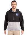 Saint Louis Billikens Cutter & Buck Charter Eco Recycled Mens Anorak Jacket Black/Polished Front Thumbnail Image