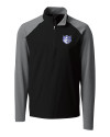 Saint Louis Billikens Cutter & Buck Response Lightweight Hybrid Quarter Zip Mens Pullover Windbreaker Black Mannequin Thumbnail Image