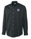 Saint Louis Billikens Cutter & Buck Epic Easy Care Nailshead Mens Long Sleeve Dress Shirt Black Mannequin Thumbnail Image