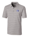 Saint Louis Billikens Cutter & Buck Forge Epic Confidence Recycled Heathered Stripe Stretch Mens Polo Polished Medium Gray Mannequin Thumbnail Image