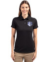 View image 1: Saint Louis Billikens Cutter & Buck Advantage Recycled Cotton-Blend Pique Womens Polo Black Front