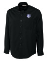 Saint Louis Billikens Cutter & Buck Epic Easy Care Fine Twill Mens Big and Tall Dress Shirt Black Mannequin Thumbnail Image