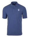 Saint Louis Billikens Cutter & Buck Advantage Tri-Blend Jersey Mens Pocket Polo Tour Blue Heather Mannequin Thumbnail Image