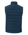 Mannequin back view of a Navy Blue Cutter & Buck Evoke Hybrid Eco Softshell Recycled Mens Full Zip Vest Thumbnail Image